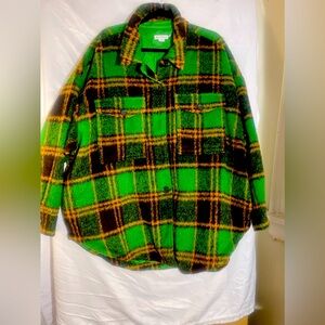 Good American plaid oversized shacket
